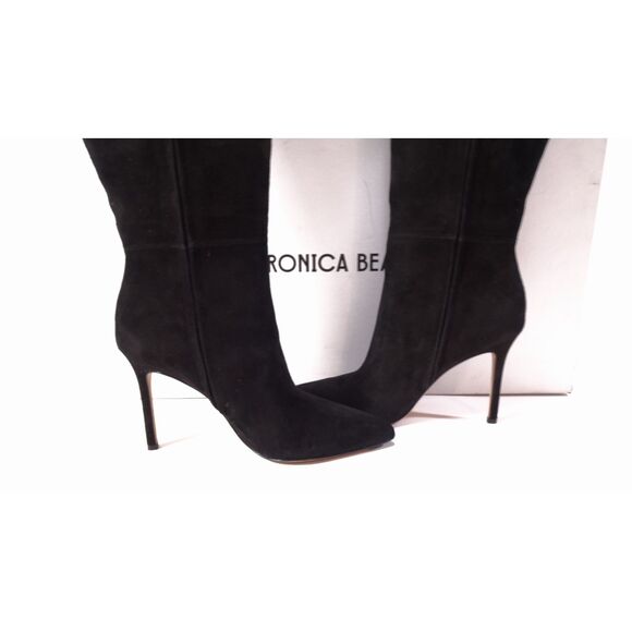 Veronica Beard Women's Lisa Pointed Toe High Heel Suede Boots Black NIB 698 6.5 - Picture 11 of 14